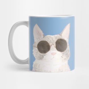 cute cat wearing sunglasses Mug